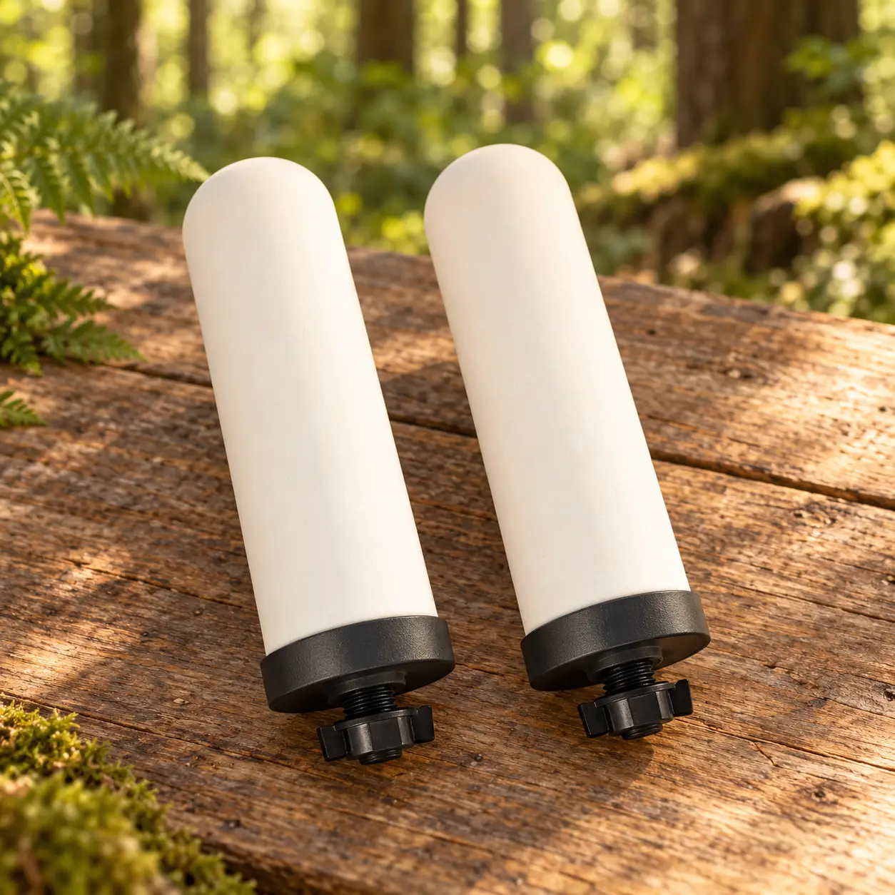 Twee keramische filterelementen voor het RVS-waterfilter