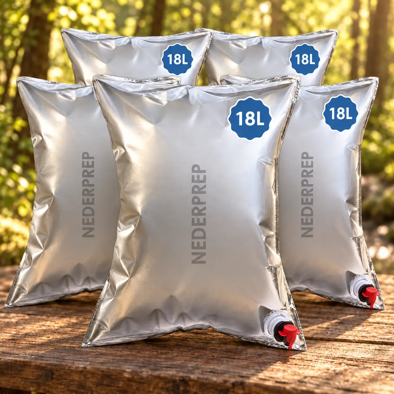 5 Nederprep waterzakken van 18 liter