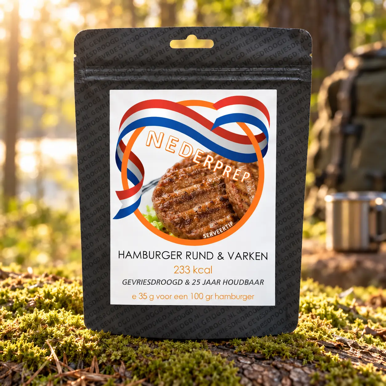 Nederprep Hamburger rund & varken