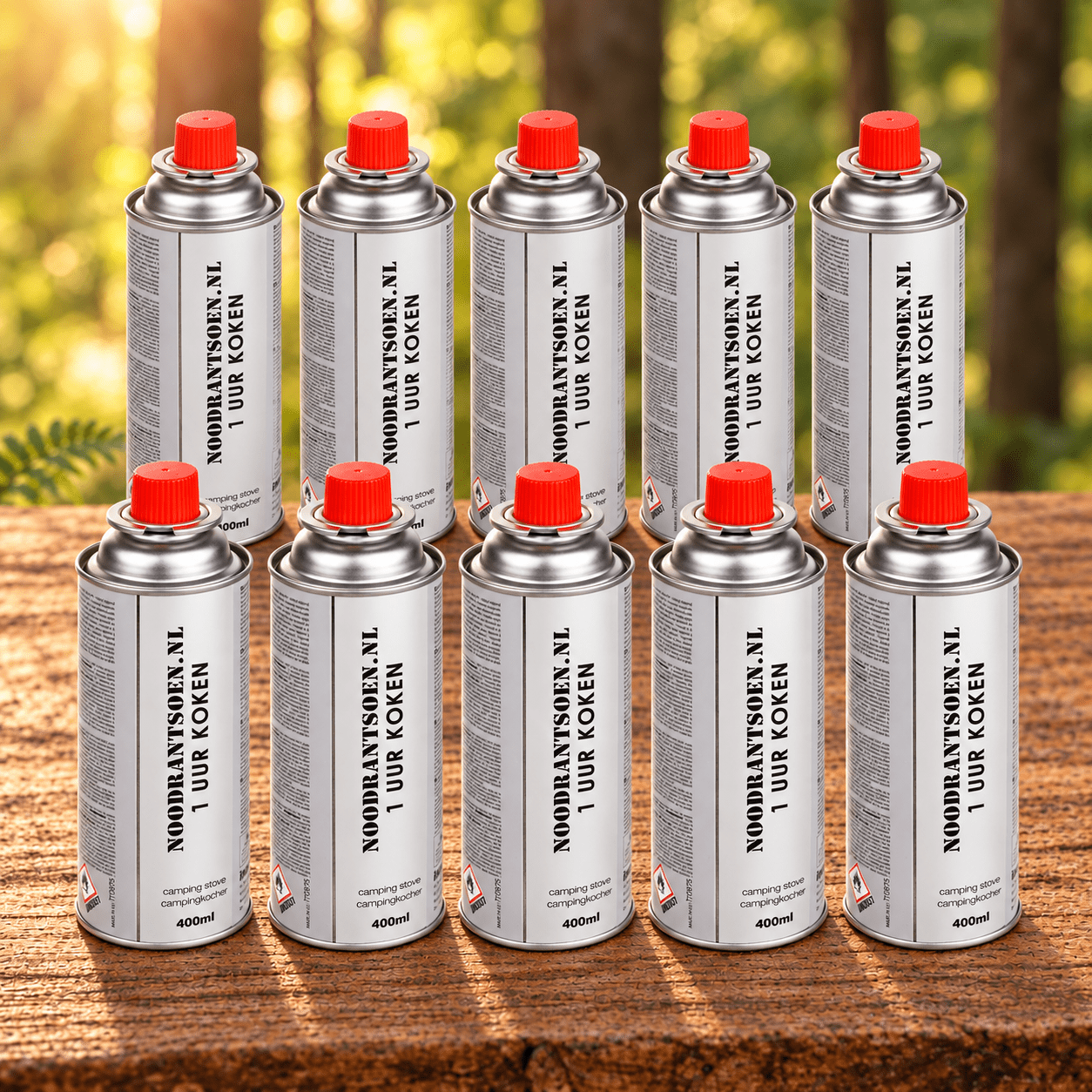 Tien gaspatronen van 400 ml