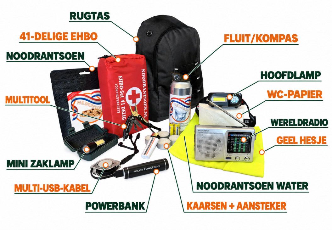 De inhoud van het Basis Noodpakket