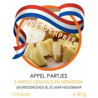 Appel partjes | gevriesdroogd noodrantsoen | voor 250 gram appels