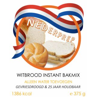 Broodbakmix instant witbrood | 25 jaar houdbaar noodrantsoen
