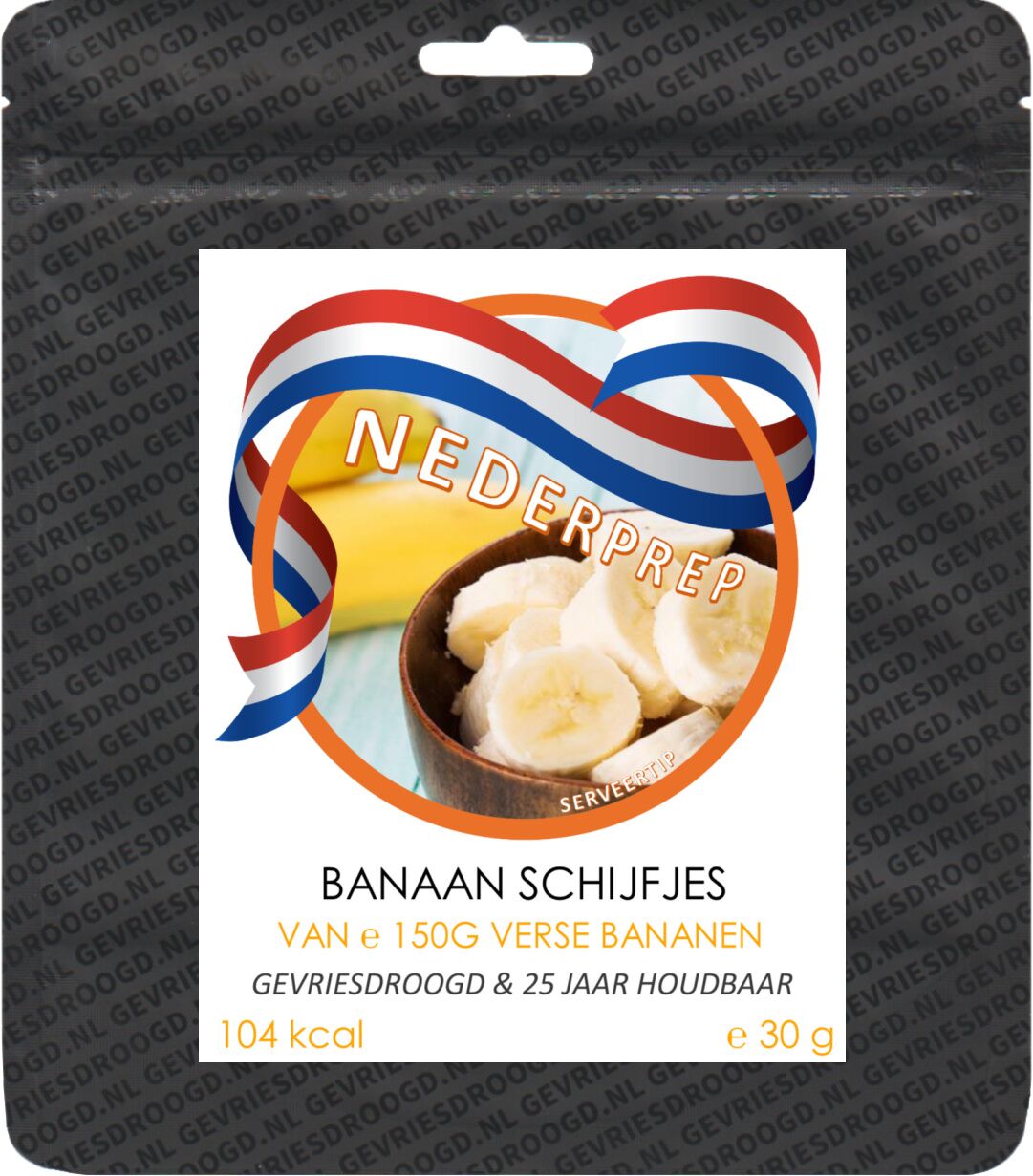 Banaan schijfjes | gevriesdroogd noodrantsoen | voor 150 gram banaan - Afbeelding 3