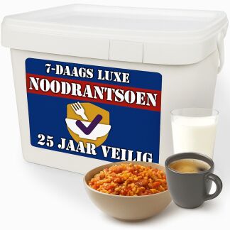 Tip: luxe 7 daags NL noodrantsoen 25jr houdbaar | 2.000 Kcal per dag
